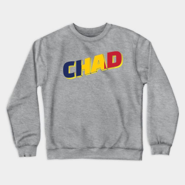 Chad Vintage style retro souvenir Crewneck Sweatshirt by DesignerPropo